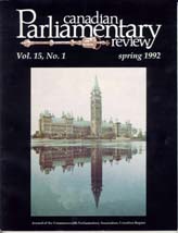 Canadian Parliamentary Review Cover