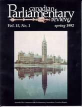 Canadian Parliamentary Review Cover