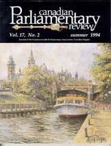 Canadian Parliamentary Review Cover