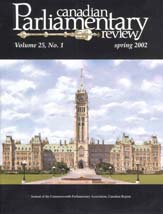 Canadian Parliamentary Review Cover