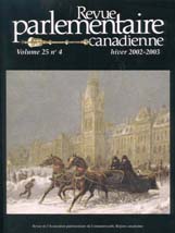 Canadian Parliamentary Review Cover