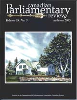 Canadian Parliamentary Review Cover