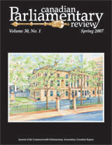 Canadian Parliamentary Review Cover