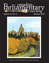 Canadian Parliamentary Review Cover