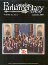 Canadian Parliamentary Review Cover