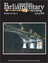 Canadian Parliamentary Review Cover